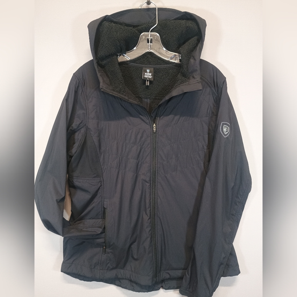 KÜHL “The One” Women’s Large Insulated Jacket Black Full Zip Hooded